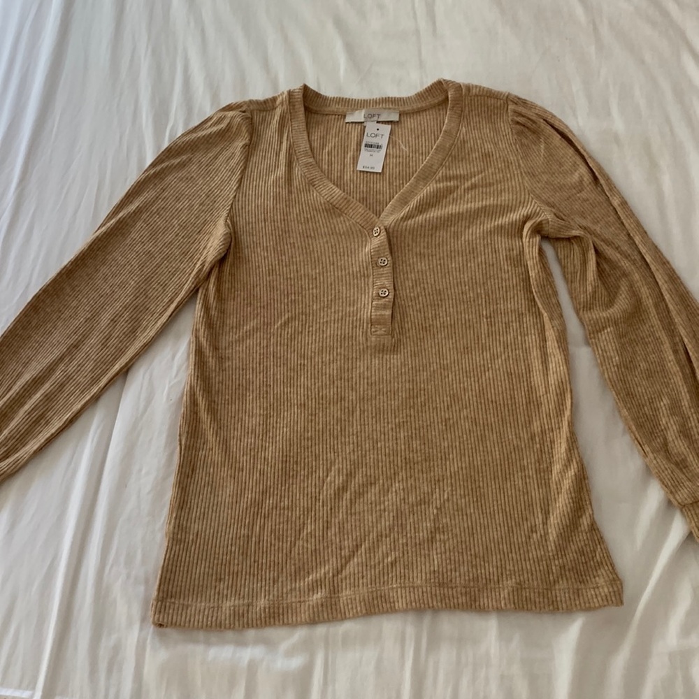 NWT Loft Ribbed Top